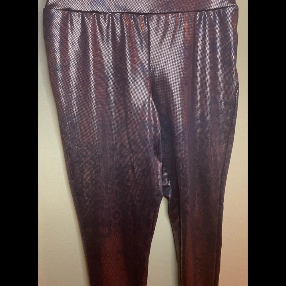 Wild Fable Metallic Animal Print High Rise Leggings- S - Picture 2 of 8